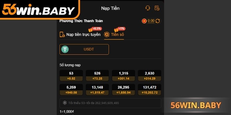 Hướng dẫn kiểm tra thông tin chính xác khi nạp tiền 56Win